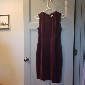 Calvin Klein Sleeveless Suede Sheath Dress Size 4